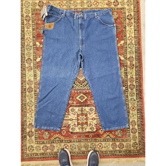 Wrangler Riggs Workwear Carpenter Jeans Relaxed Fit Mens 50 x 30 Work Denim - Picture 7 of 8